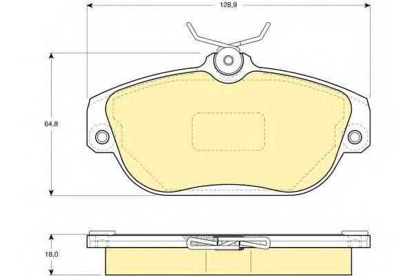 GIRLING 6108371 Комплект гальмівних колодок, дискове гальмо