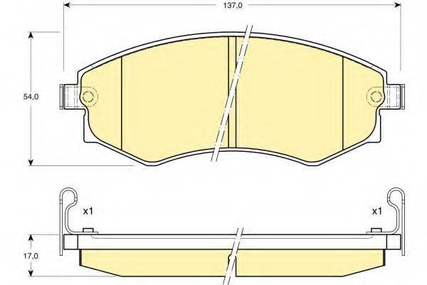 GIRLING 6108959 Комплект гальмівних колодок, дискове гальмо