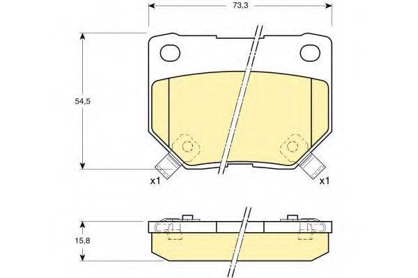 GIRLING 6110079 Комплект гальмівних колодок, дискове гальмо