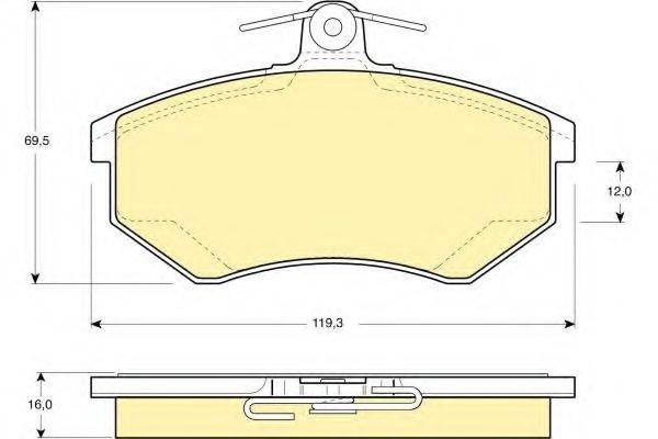 GIRLING 6110481 Комплект гальмівних колодок, дискове гальмо