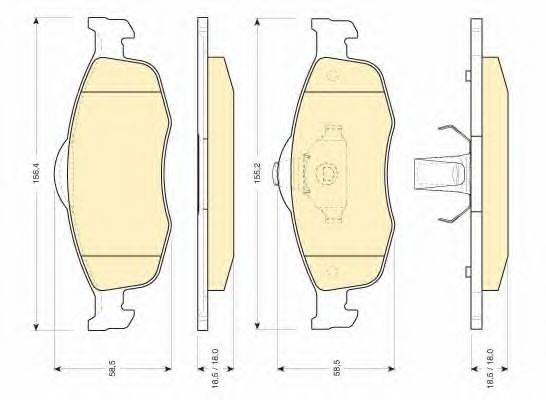 GIRLING 6111072 Комплект гальмівних колодок, дискове гальмо