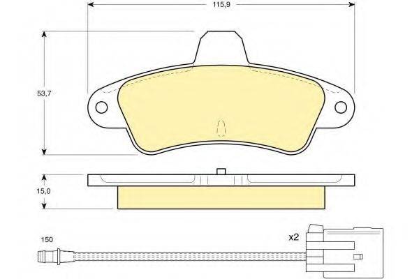 GIRLING 6111123 Комплект гальмівних колодок, дискове гальмо