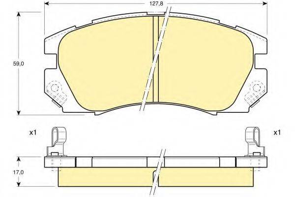 GIRLING 6111799 Комплект гальмівних колодок, дискове гальмо