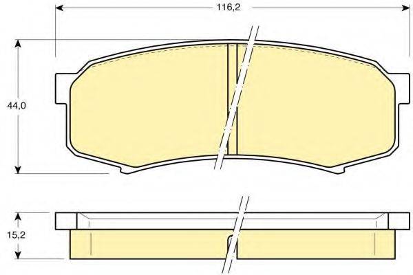 GIRLING 6111829 Комплект гальмівних колодок, дискове гальмо