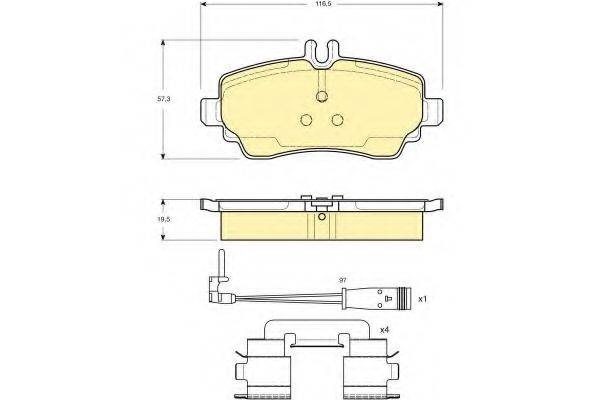 GIRLING 6114801 Комплект гальмівних колодок, дискове гальмо