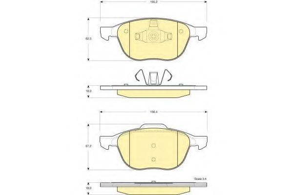 GIRLING 6115832 Комплект гальмівних колодок, дискове гальмо