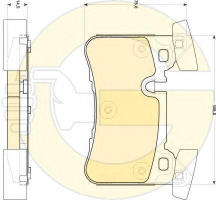 GIRLING 6118569 Комплект гальмівних колодок, дискове гальмо