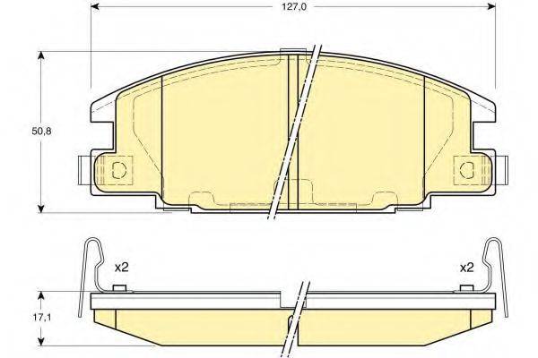 GIRLING 6131619 Комплект гальмівних колодок, дискове гальмо