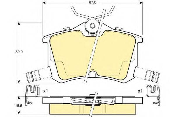 GIRLING 6131901 Комплект гальмівних колодок, дискове гальмо