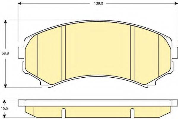 GIRLING 6132469 Комплект гальмівних колодок, дискове гальмо