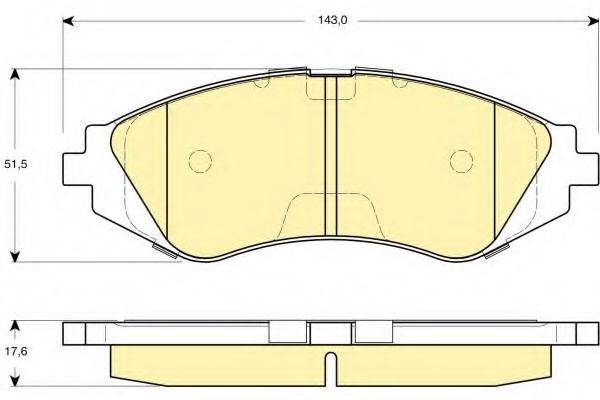 GIRLING 6132659 Комплект гальмівних колодок, дискове гальмо