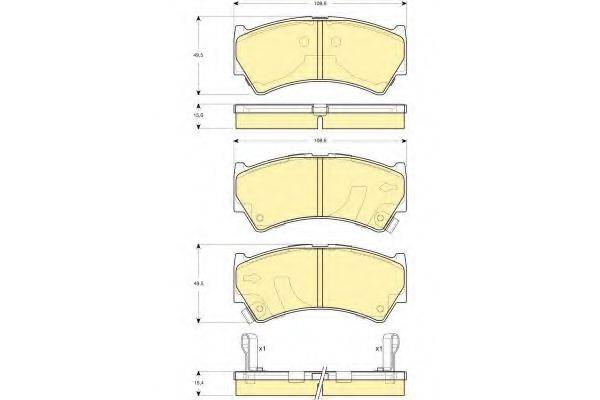 GIRLING 6132759 Комплект гальмівних колодок, дискове гальмо