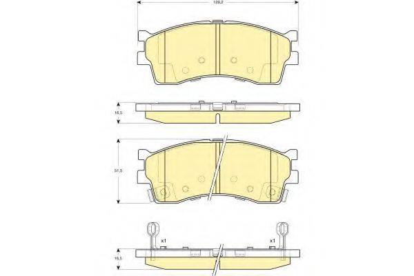 GIRLING 6132859 Комплект гальмівних колодок, дискове гальмо