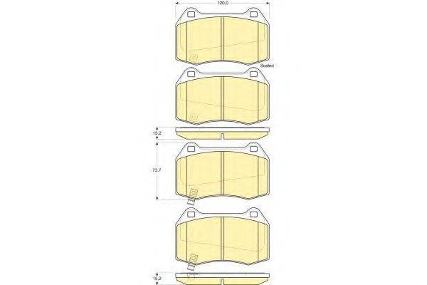 GIRLING 6133819 Комплект гальмівних колодок, дискове гальмо