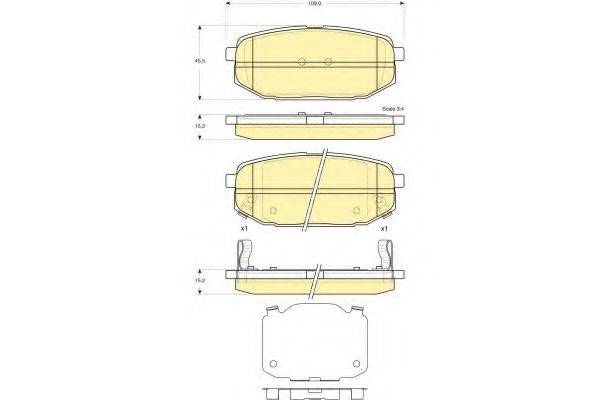 GIRLING 6133849 Комплект гальмівних колодок, дискове гальмо