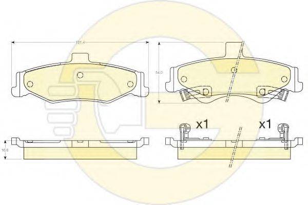 GIRLING 6135706 Комплект гальмівних колодок, дискове гальмо