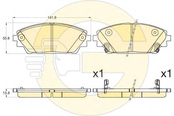 GIRLING 6135926 Комплект гальмівних колодок, дискове гальмо