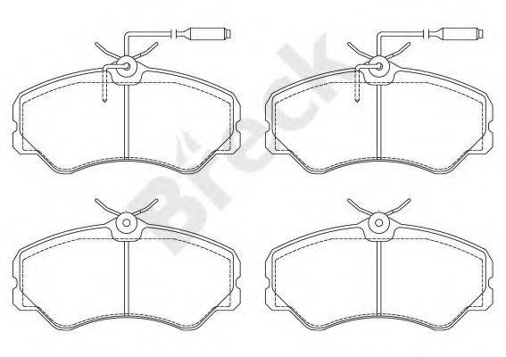 BRECK 212050070310 Комплект гальмівних колодок, дискове гальмо