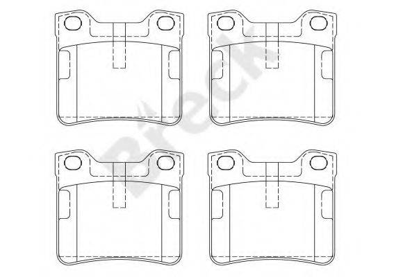 BRECK 212781070100 Комплект гальмівних колодок, дискове гальмо