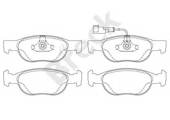 BRECK 219300070210 Комплект гальмівних колодок, дискове гальмо