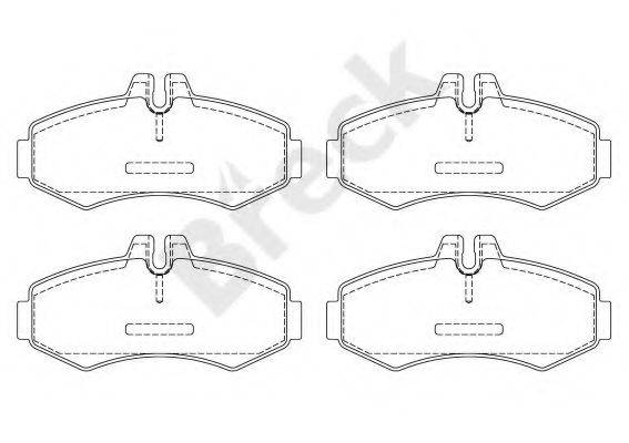 BRECK 230220070320 Комплект гальмівних колодок, дискове гальмо