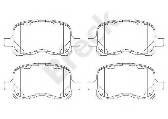 BRECK 232940070100 Комплект гальмівних колодок, дискове гальмо