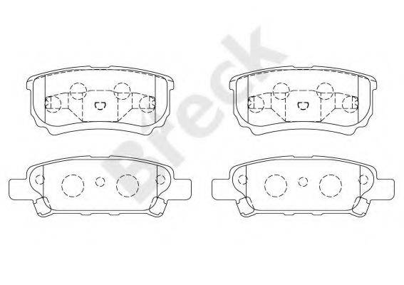 BRECK 240140070210 Комплект гальмівних колодок, дискове гальмо