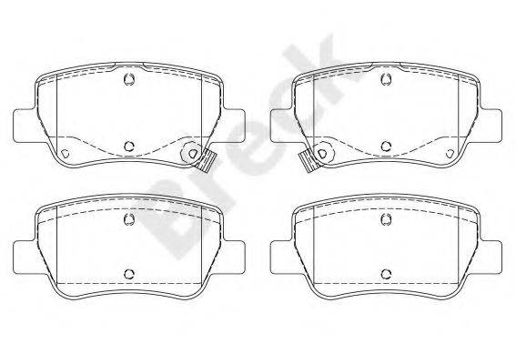 BRECK 248850070410 Комплект гальмівних колодок, дискове гальмо