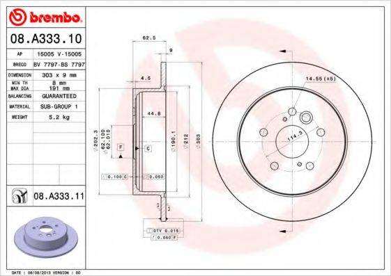 AP 15005V гальмівний диск