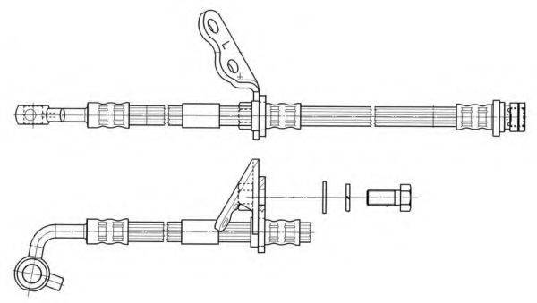 KAWE 512471 Гальмівний шланг