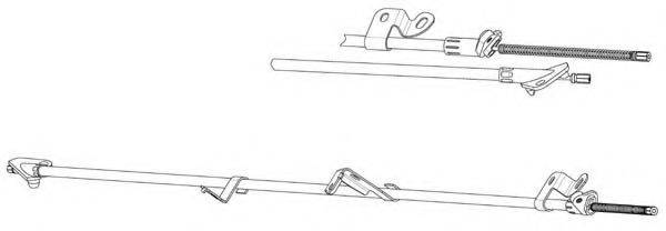 KAWE TO02209 Трос, стоянкова гальмівна система