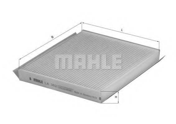 MAHLE ORIGINAL LA362 Фільтр, повітря у внутрішньому просторі