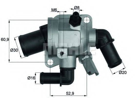 MAHLE ORIGINAL TI17388 Термостат, охолоджуюча рідина