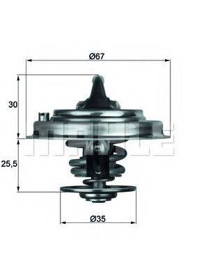 MAHLE ORIGINAL TX3087D Термостат, охолоджуюча рідина