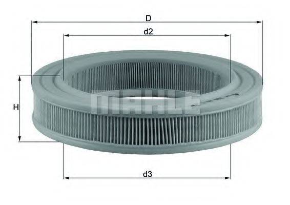 MAHLE ORIGINAL LX386 Повітряний фільтр