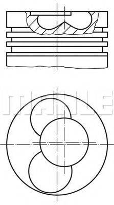 MAHLE ORIGINAL 0309500 Поршень