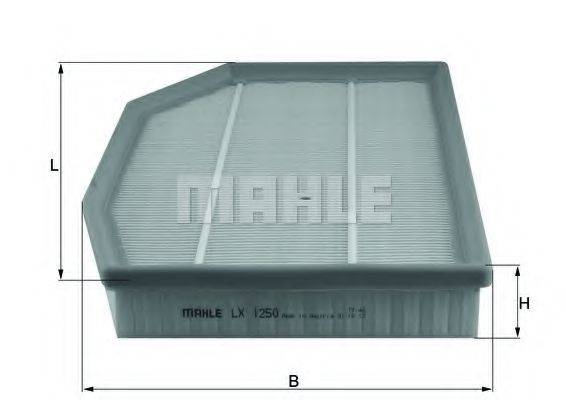 MAHLE ORIGINAL LX1250 Повітряний фільтр