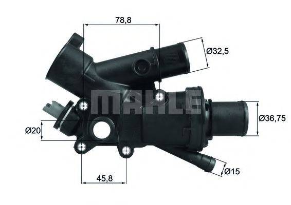 MAHLE ORIGINAL TH4383 Термостат, охолоджуюча рідина