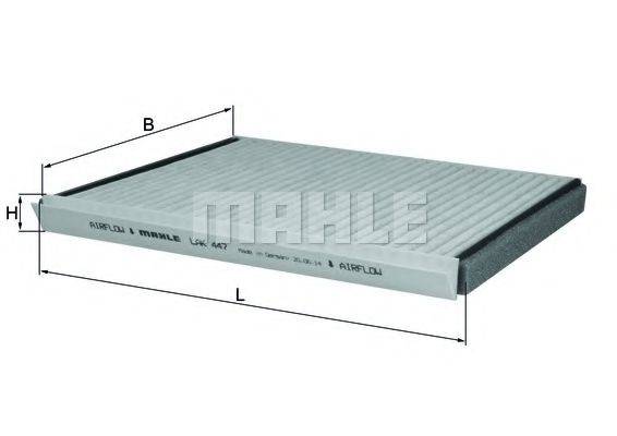 MAHLE ORIGINAL LAK447 Фільтр, повітря у внутрішньому просторі