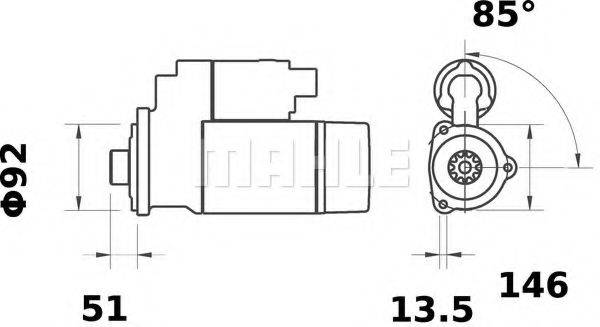 MAHLE ORIGINAL MS426 Стартер