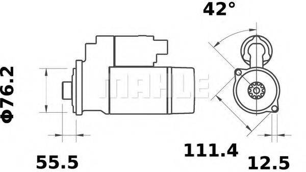 MAHLE ORIGINAL MS406 Стартер