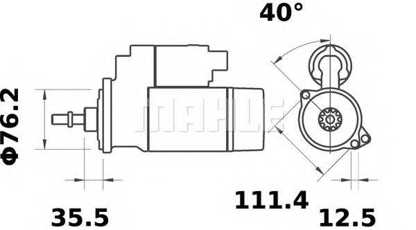 MAHLE ORIGINAL MS371 Стартер