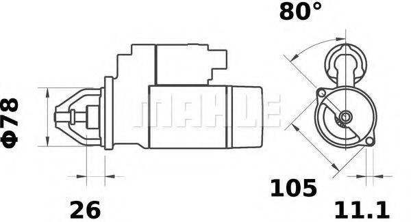 MAHLE ORIGINAL MS128 Стартер