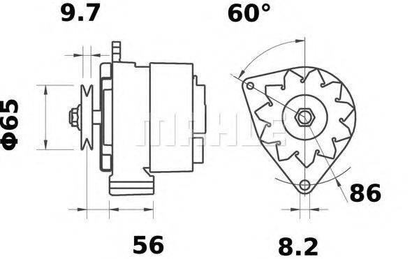 MAHLE ORIGINAL MG615 Генератор