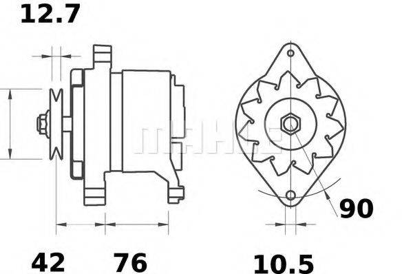 MAHLE ORIGINAL MG584 Генератор