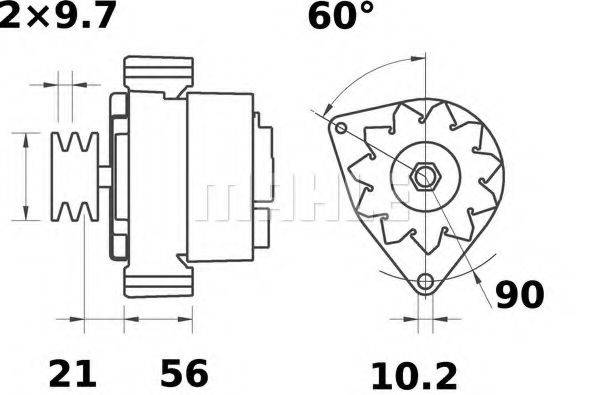 MAHLE ORIGINAL MG518 Генератор