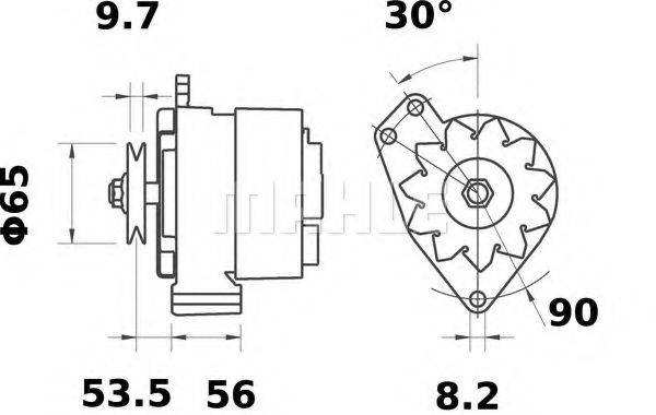 MAHLE ORIGINAL MG512 Генератор