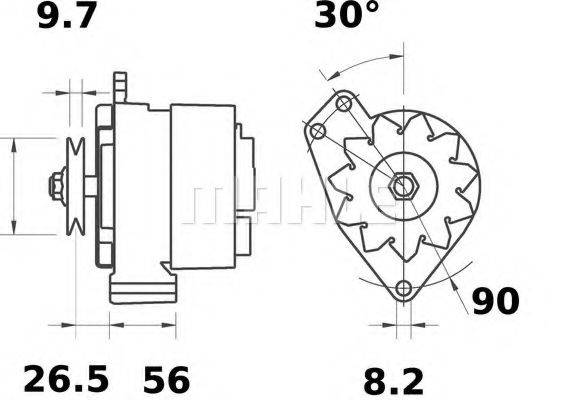 MAHLE ORIGINAL MG513 Генератор