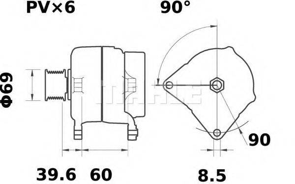 MAHLE ORIGINAL MG469 Генератор