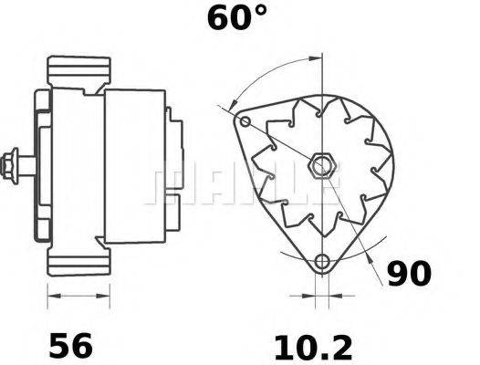 MAHLE ORIGINAL MG458 Генератор